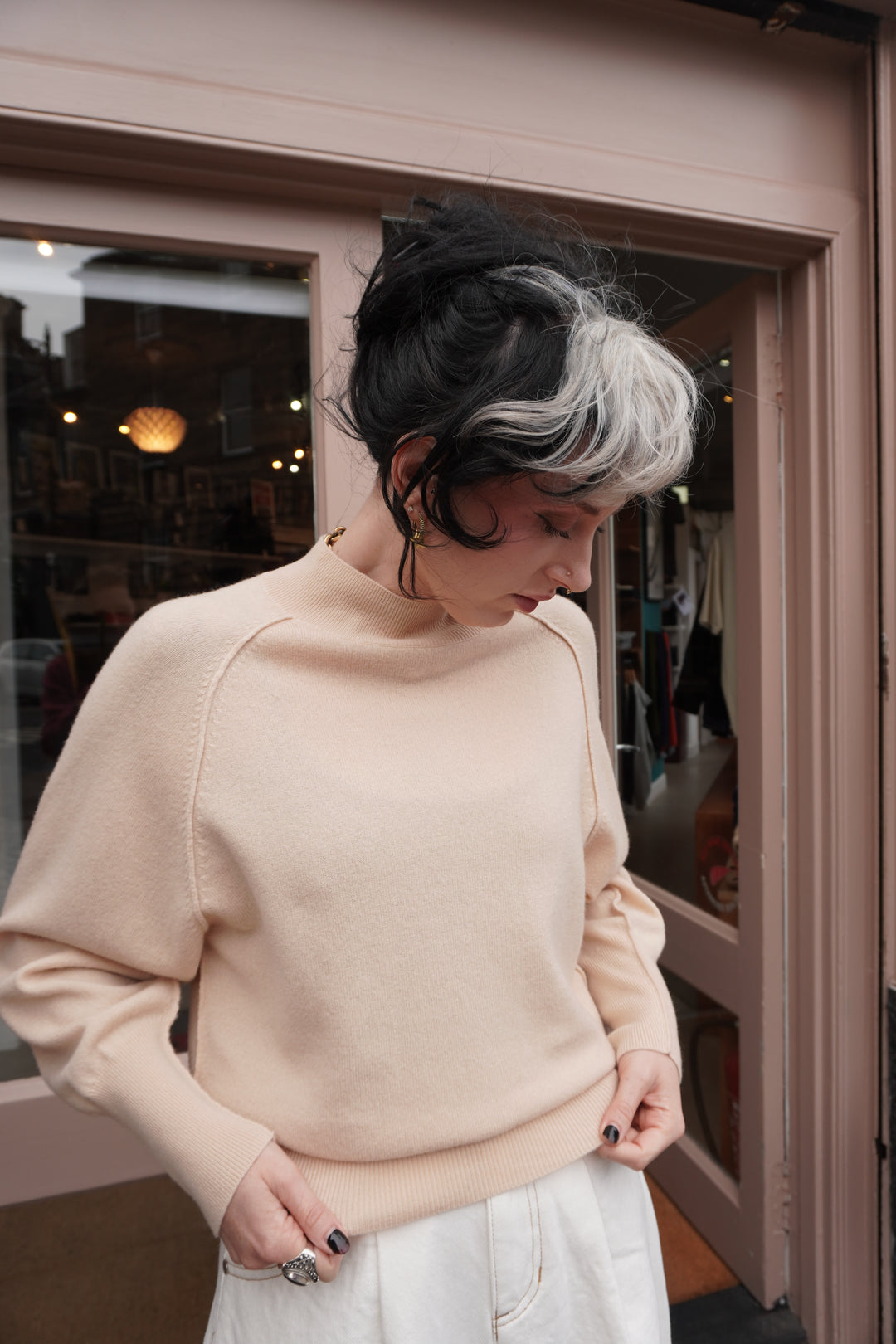 Exposed Raglan Crew - Oatmeal