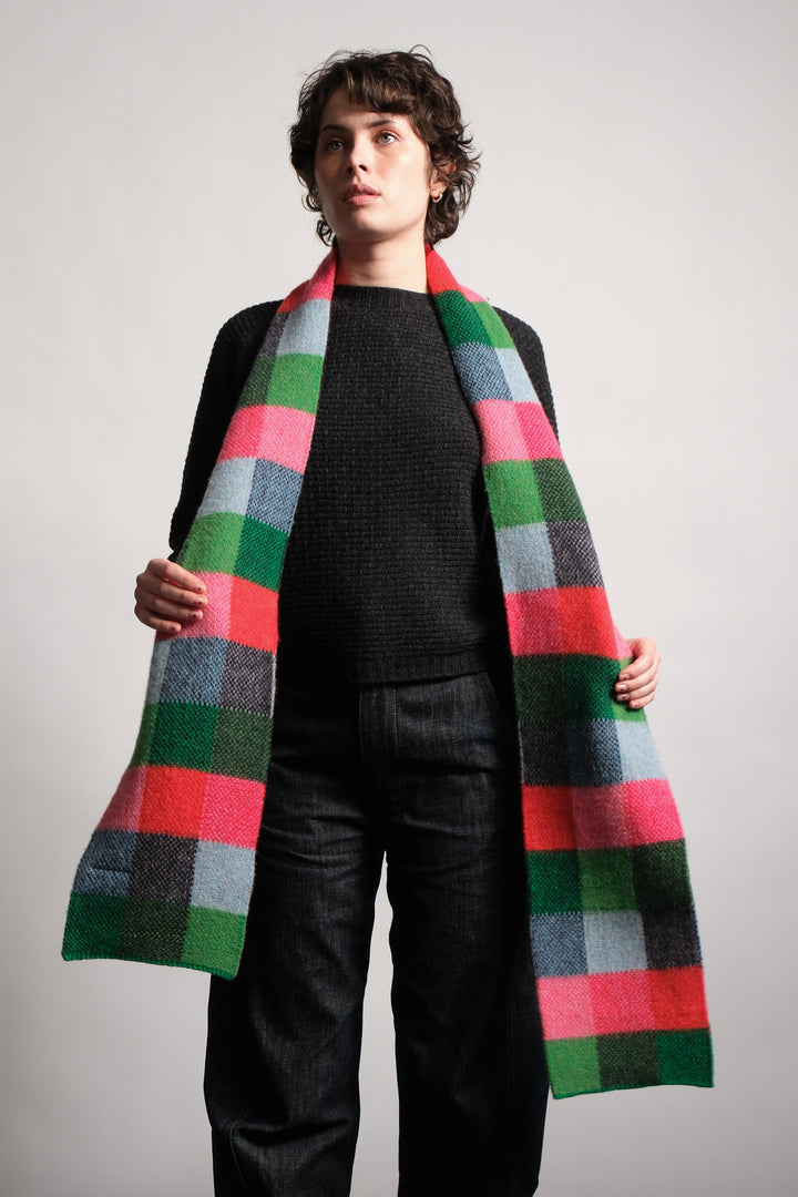 Brushed Tweed Scarf - Winter Beach