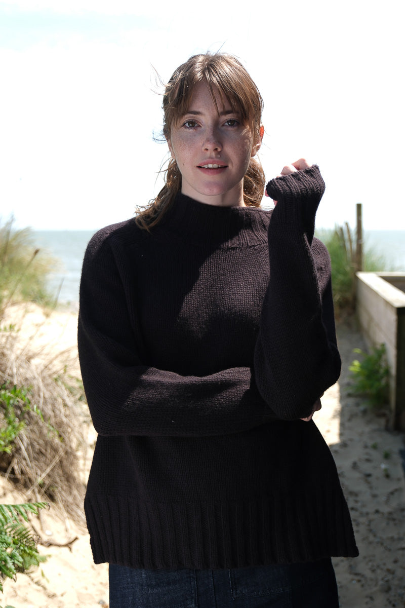 Swing Chunky Sweater - Dark Brown