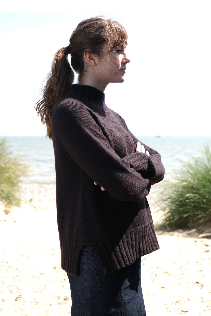 Swing Chunky Sweater - Dark Brown