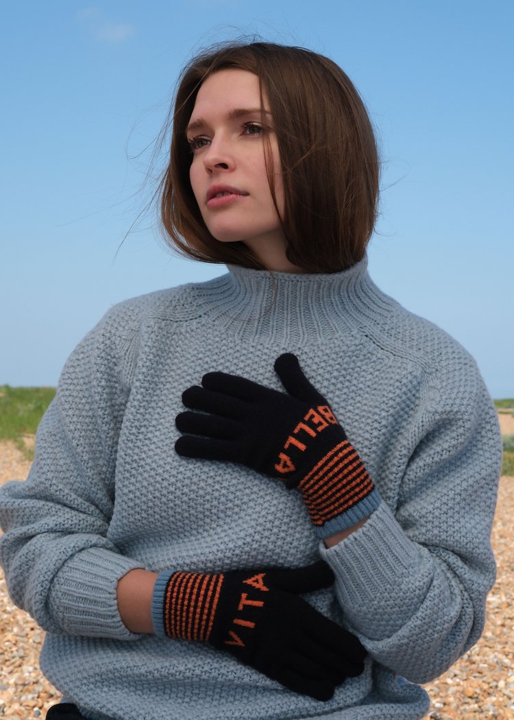 Vita Bella Gloves - Navy Orange