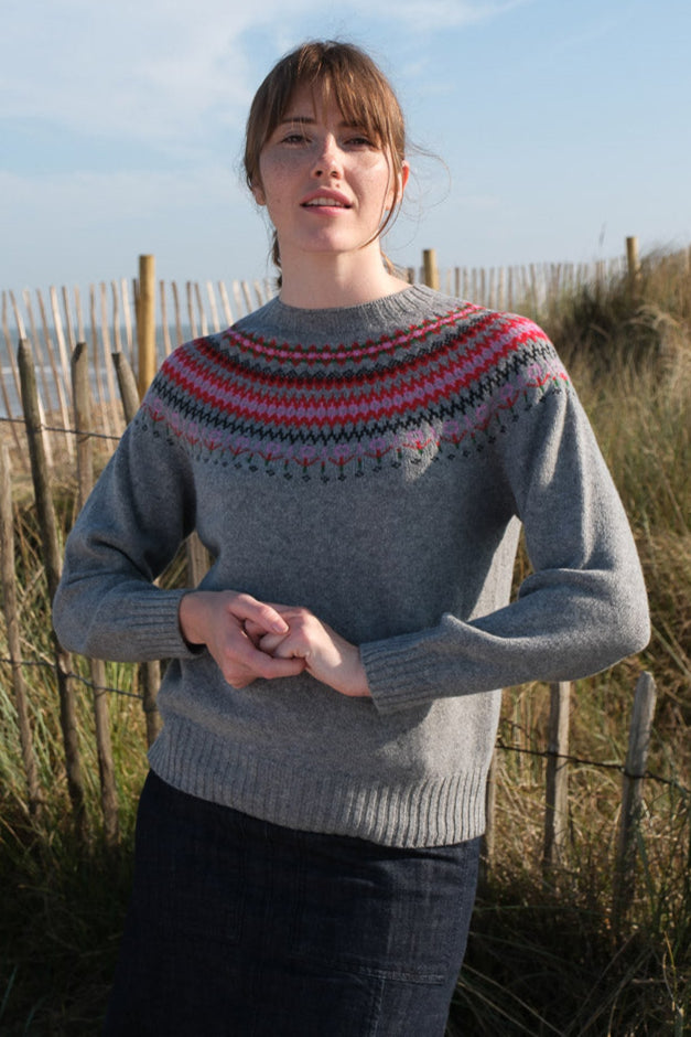 Fairisle Jumper - Flannel Grey