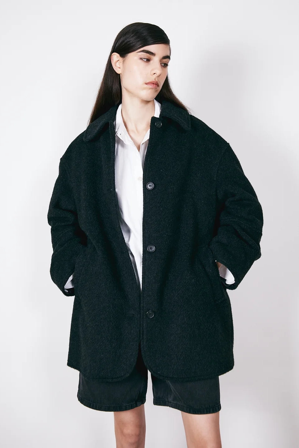 Edie Wool Coat - Black