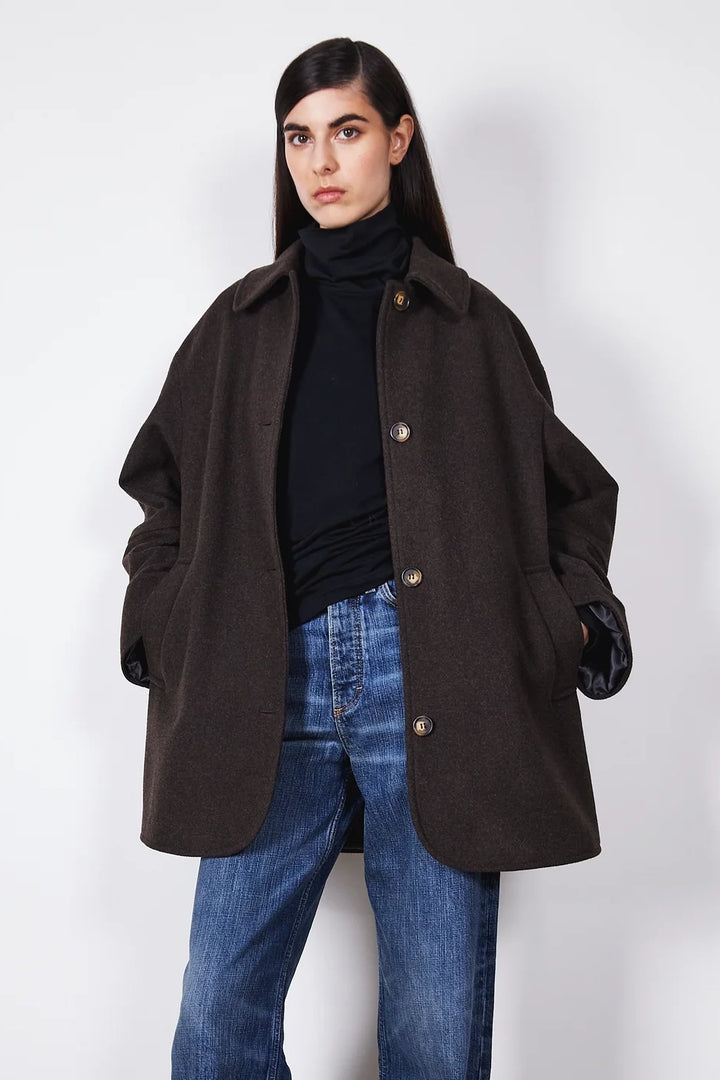 Edie Wool Coat - Brown