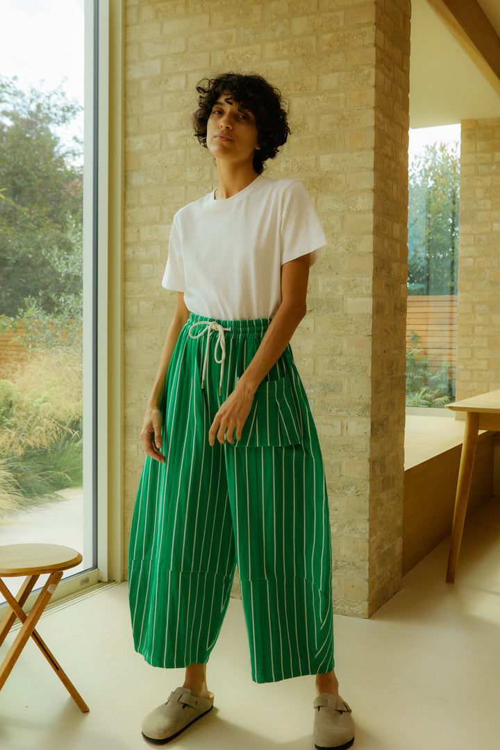 Elio Trouser - Grass Stripe - Frontiers Woman