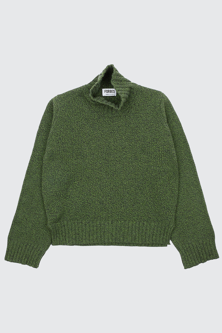 Funnel Neck Jumper - Forest Melange