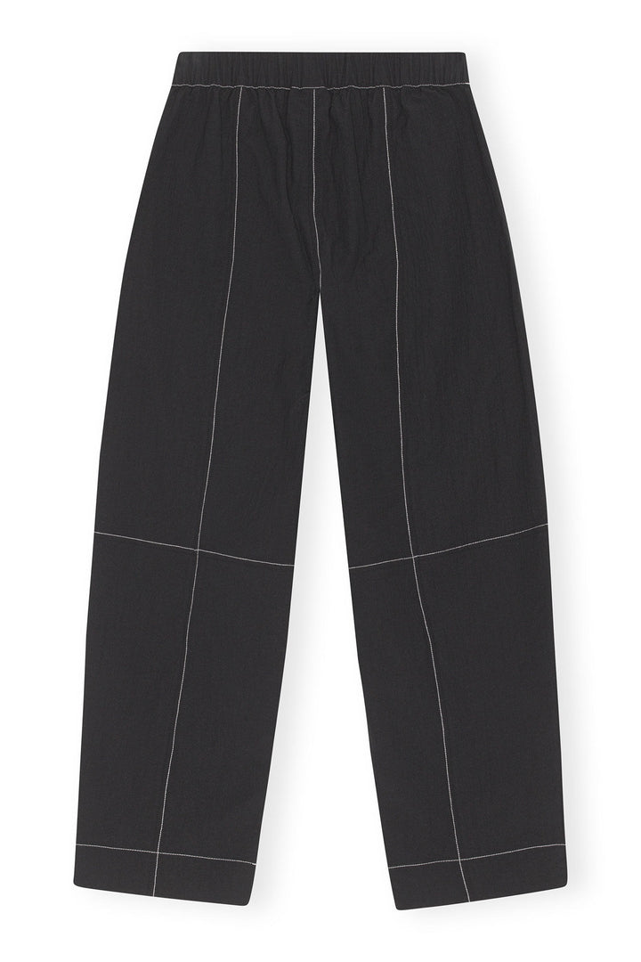 Elasticated Curve Trousers - Black
