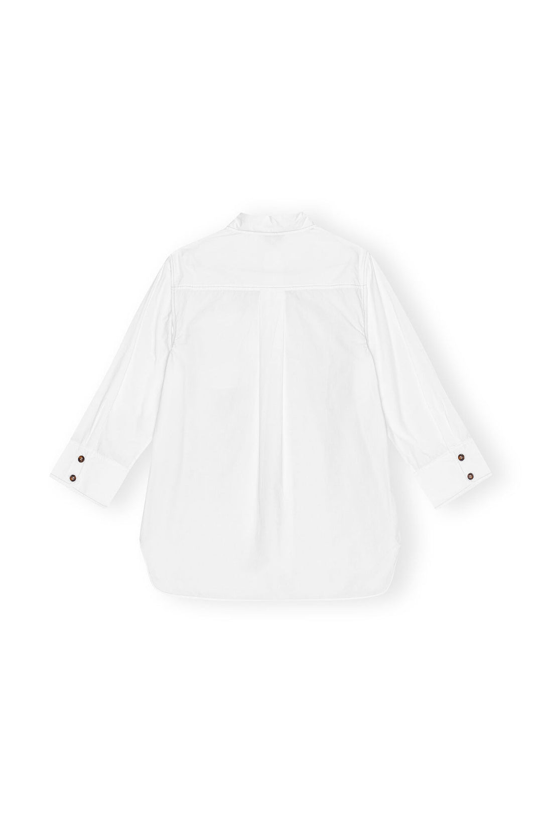 Cotton Poplin Oversized Shirt - Bright White