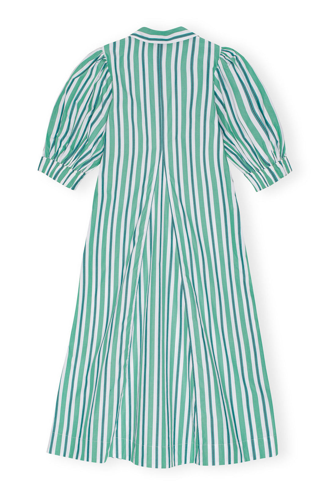 Striped Collar Long Dress - Creme de Menthe