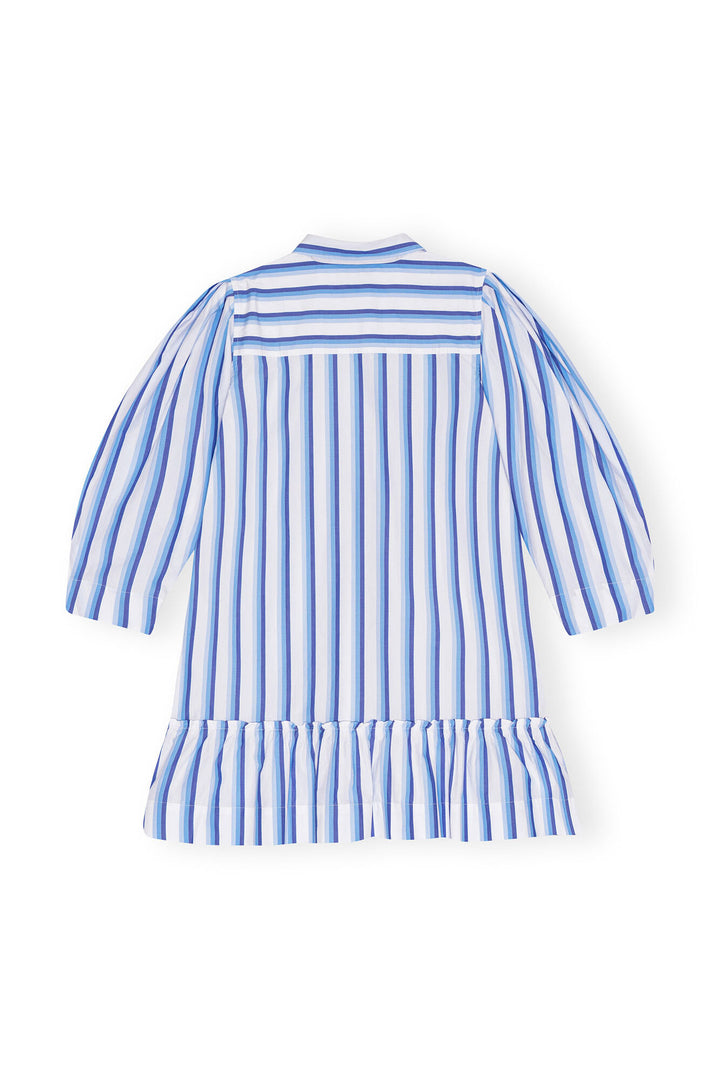 Stripe Cotton Mini Shirt Dress