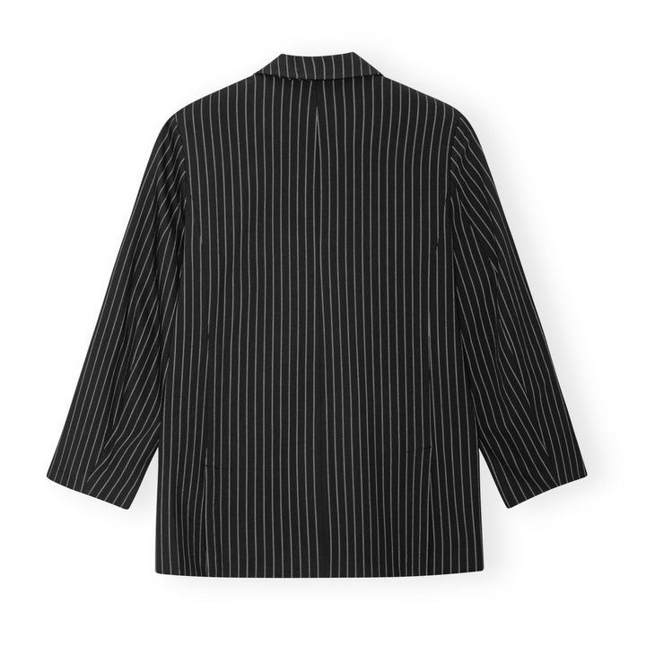 Stripe Suiting Boxy Blazer
