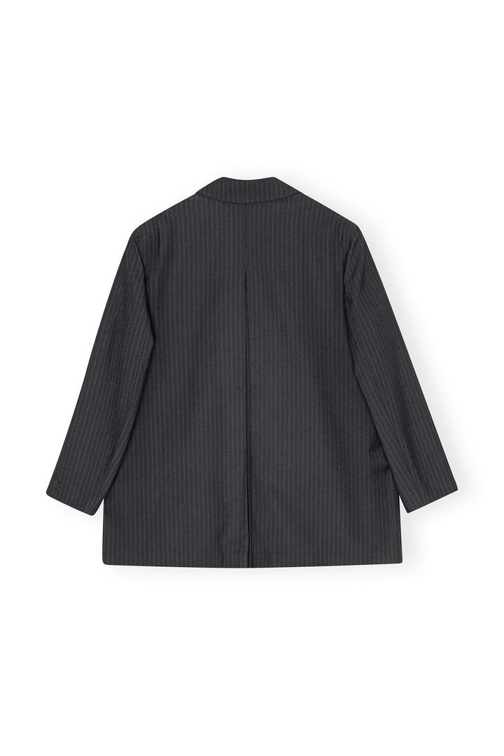 Phantom Charcoal Stripe Suiting Blazer