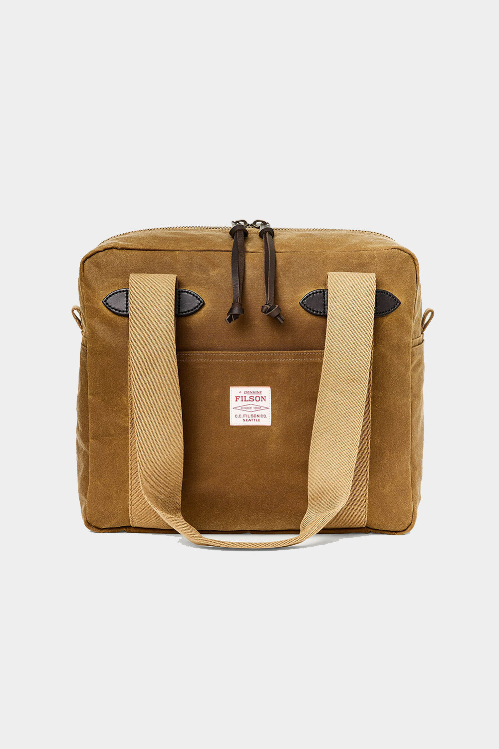 Tin Cloth Zipper Tote Bag - Dark Tan
