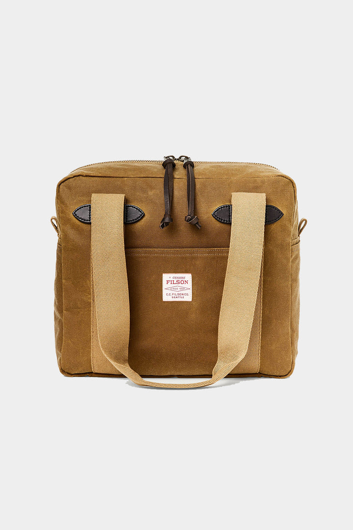 Tin Cloth Zipper Tote Bag - Dark Tan