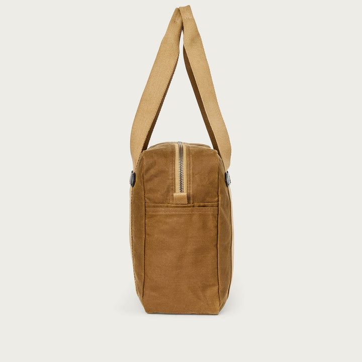 Tin Cloth Zipper Tote Bag - Dark Tan