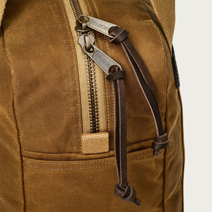 Tin Cloth Zipper Tote Bag - Dark Tan