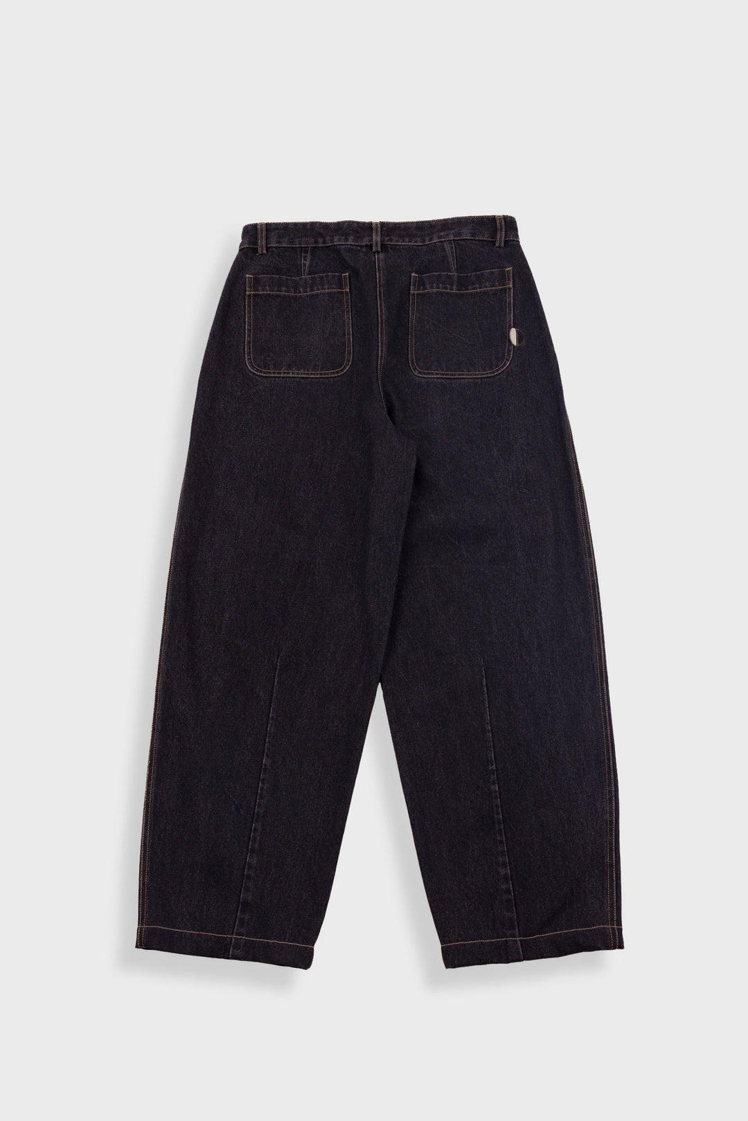 Baggy Trousers - Washed Black Denim