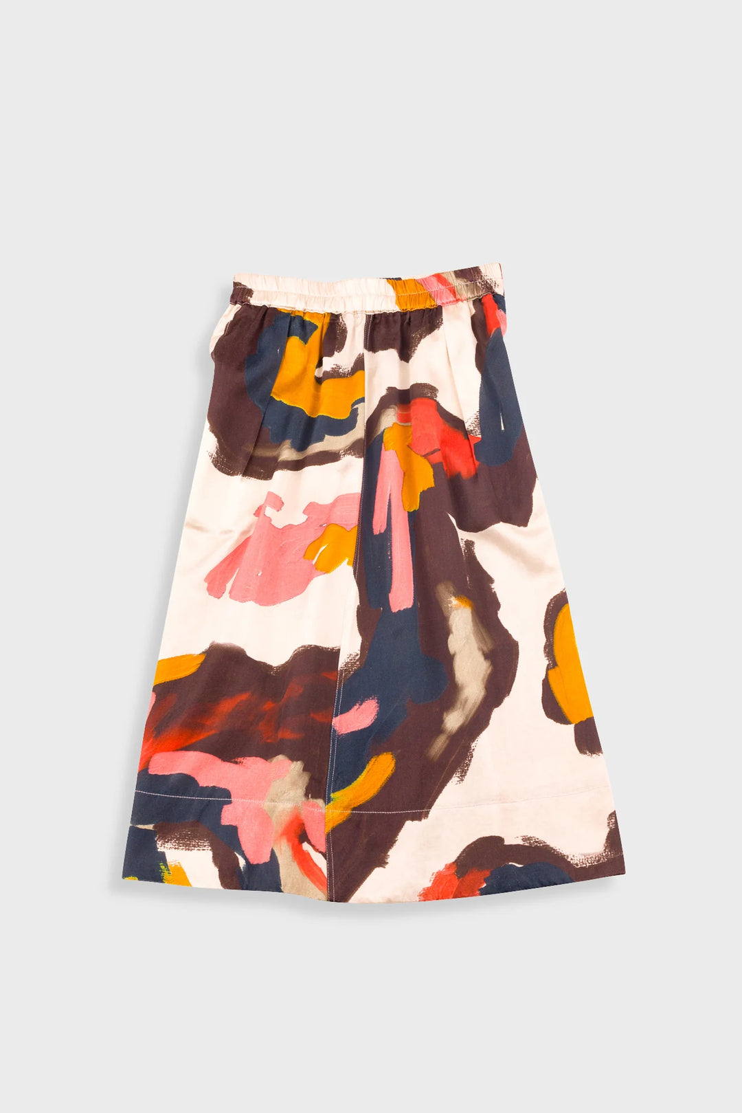 Full Seam Skirt - Impasto Print Satin