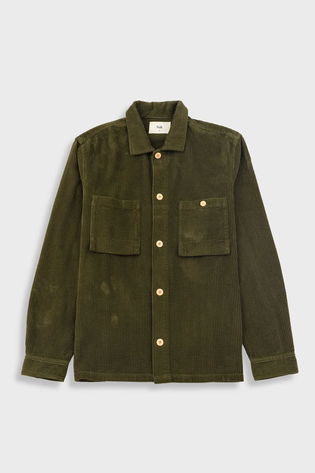 Patch Overshirt - Olive Chunky Cord