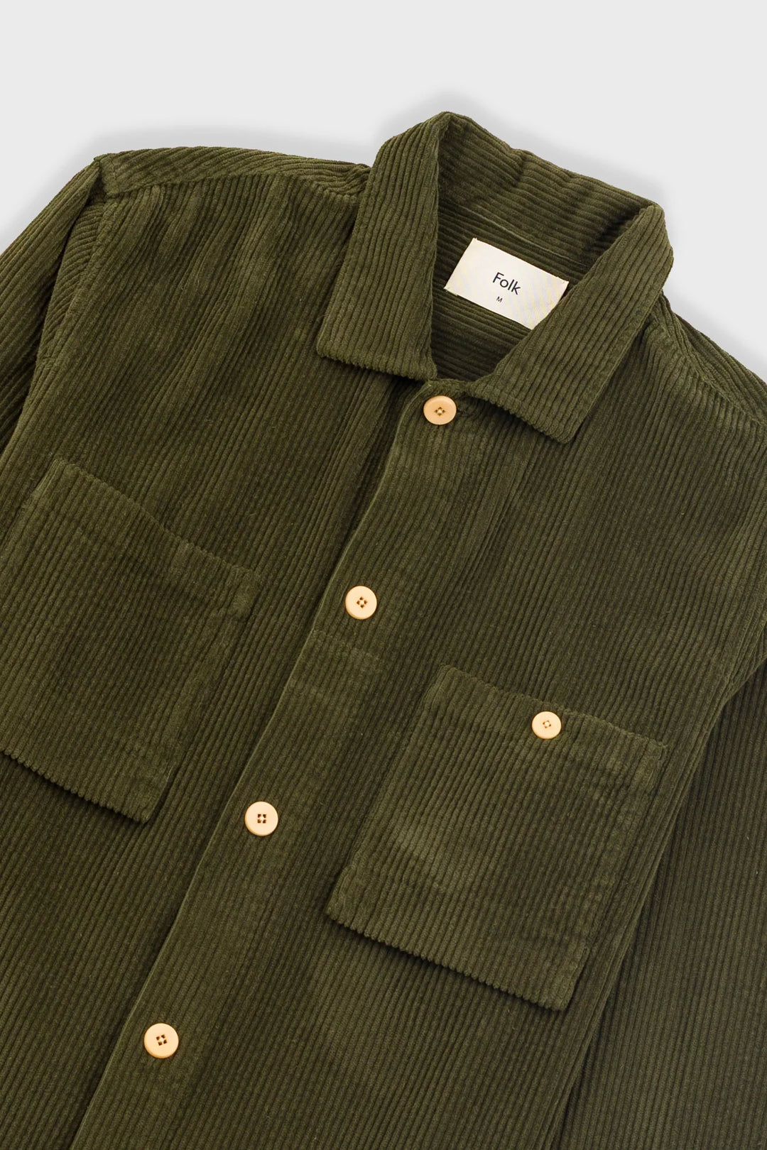 Patch Overshirt - Olive Chunky Cord
