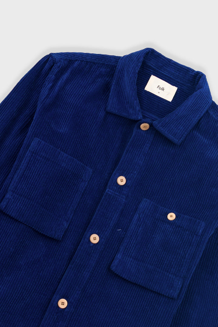 Patch Overshirt - Rich Navy Chunky Cord