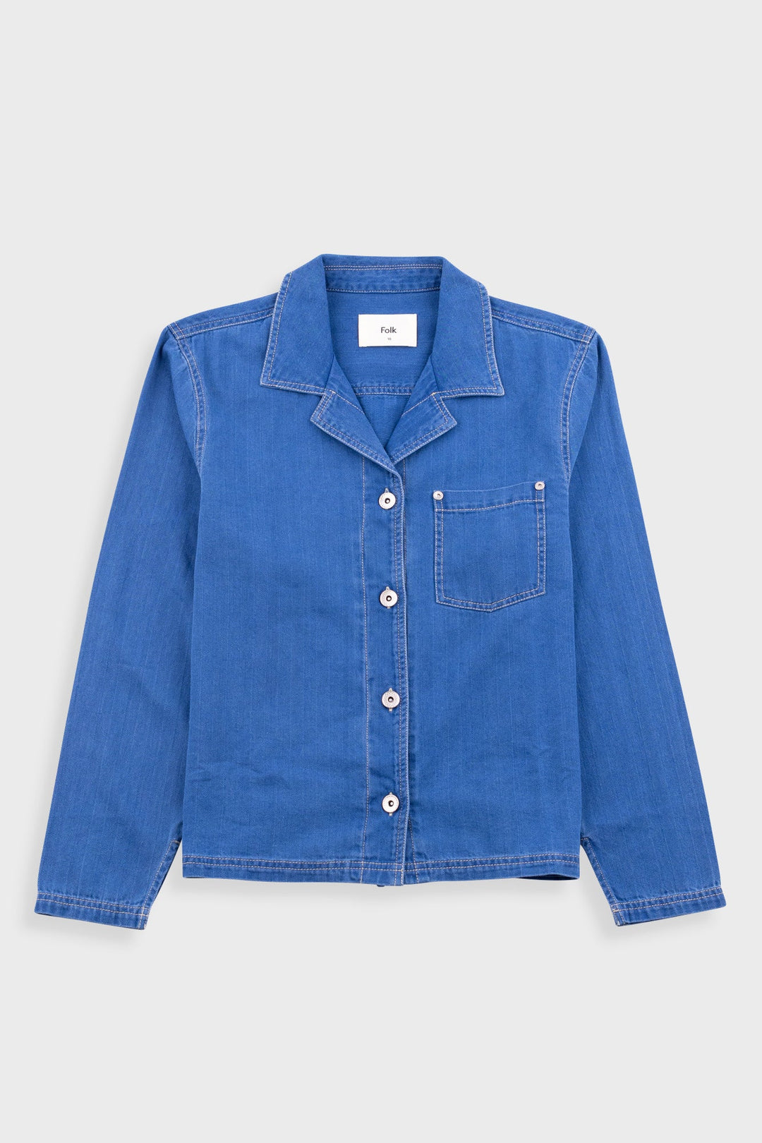 Worker Overshirt - Denim Herringbone