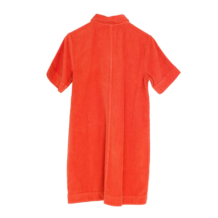 A Line Zip Dress - Vermillion Cord