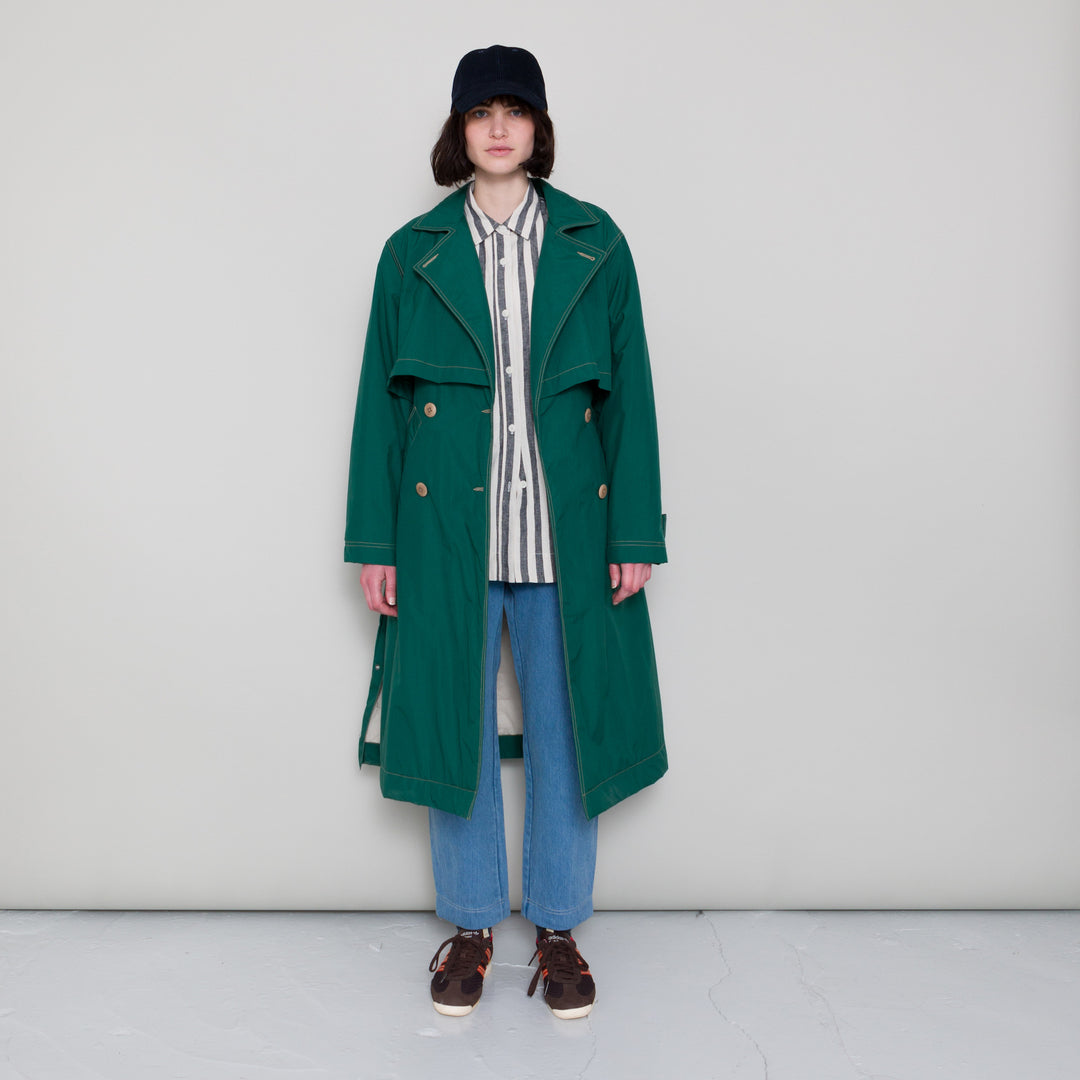 Oversized Trenchcoat - Bottle Green