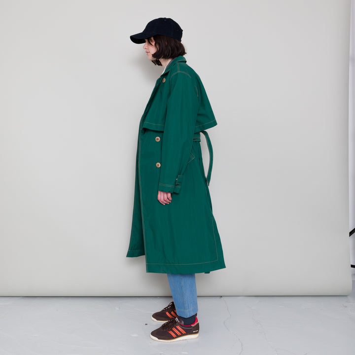 Oversized Trenchcoat - Bottle Green