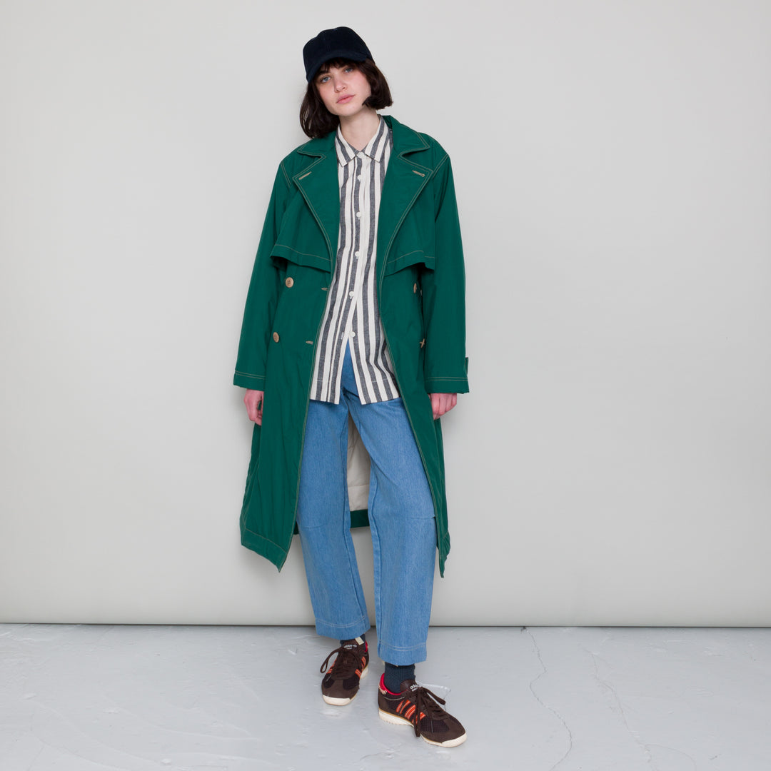 Oversized Trenchcoat - Bottle Green