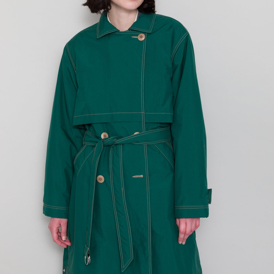 Oversized Trenchcoat - Bottle Green