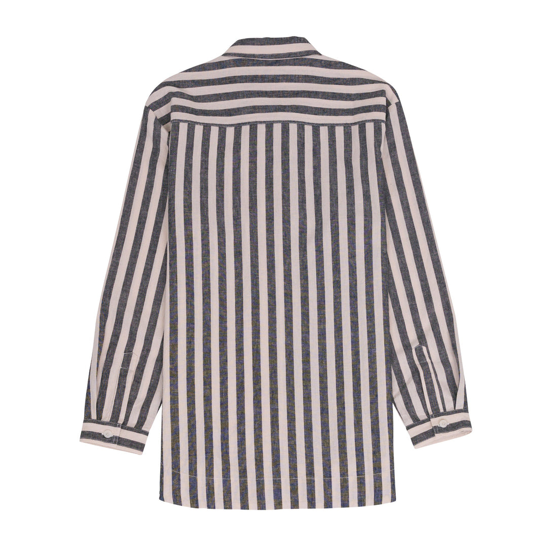 Boyfriend Shirt - Coal Ecru Stripe