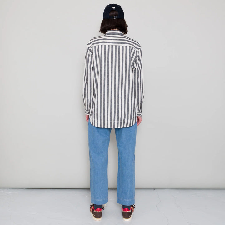 Boyfriend Shirt - Coal Ecru Stripe