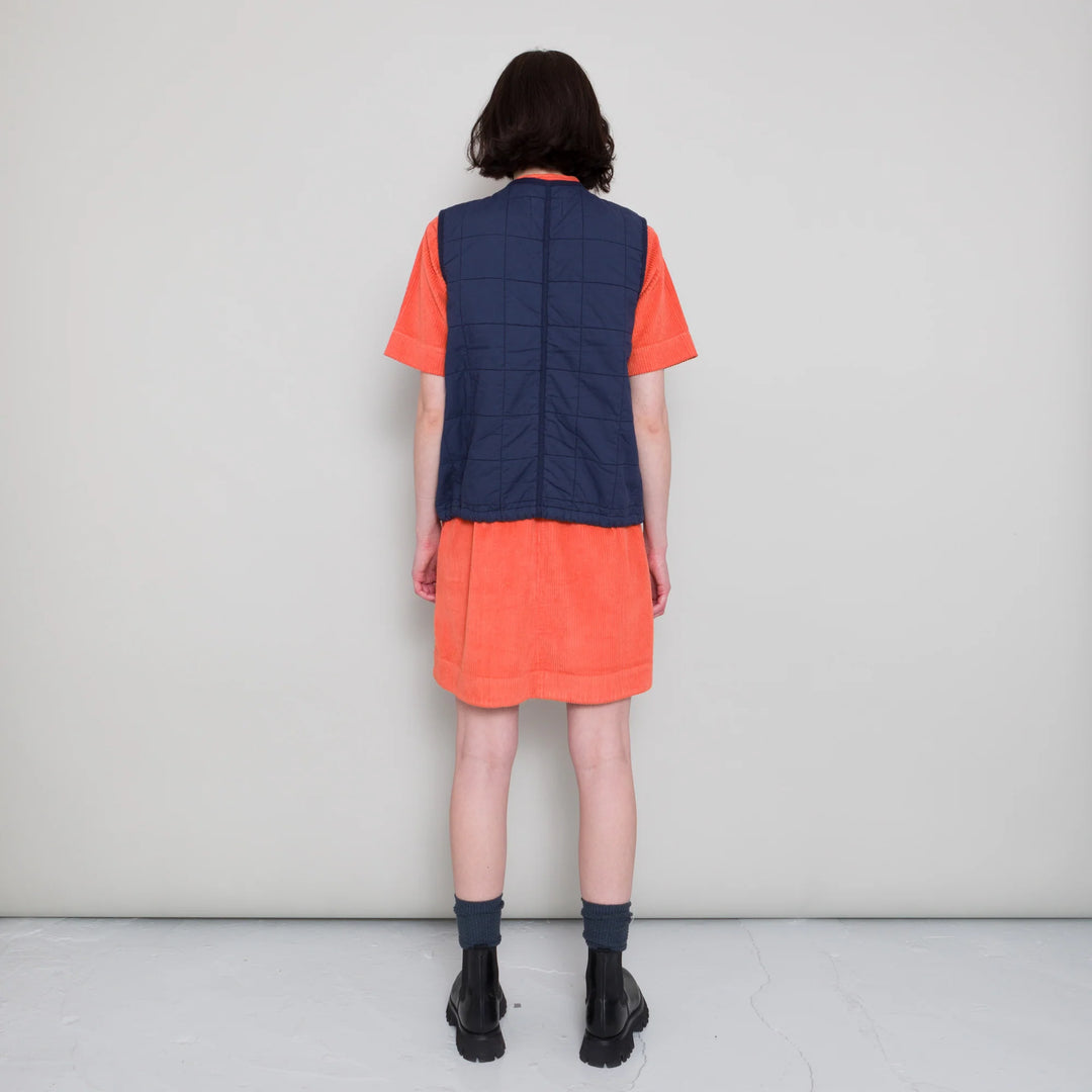 Quilted Boxy Gilet - Soft Navy