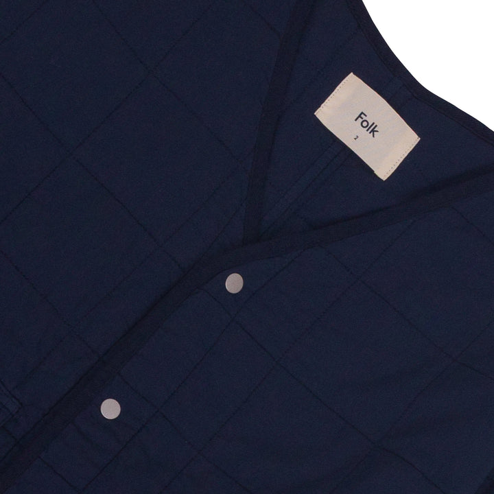 Quilted Boxy Jacket - Soft Navy