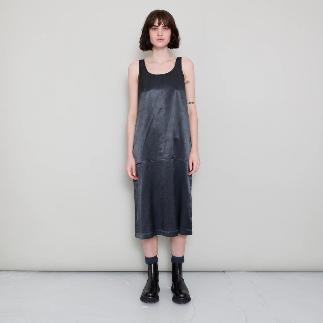 Slip Dress - Coal Satin