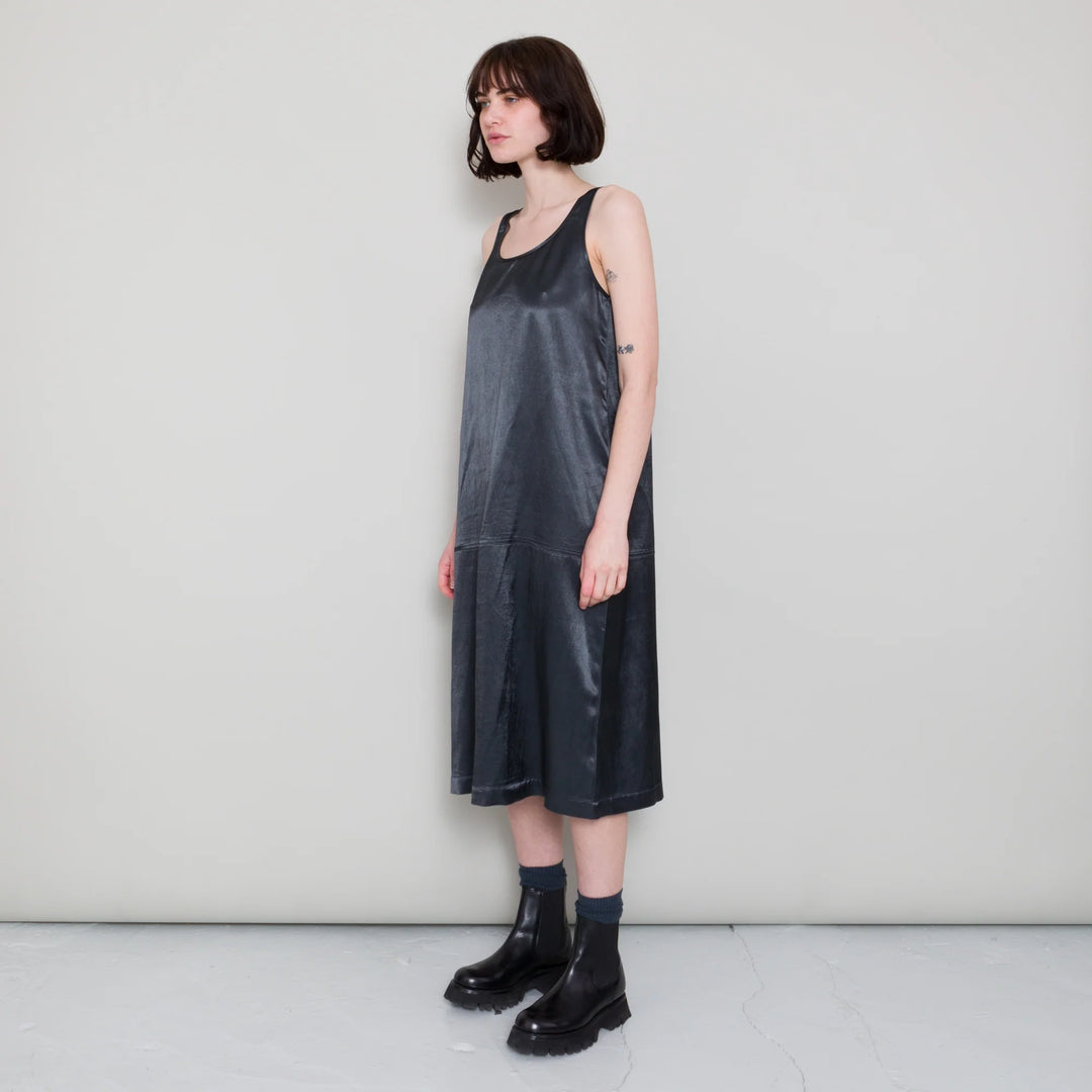 Slip Dress - Coal Satin