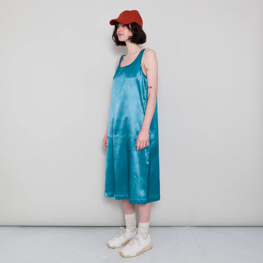 Slip Dress - Verdigris Satin