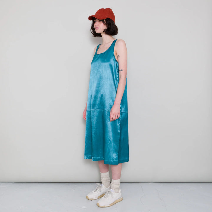 Slip Dress - Verdigris Satin