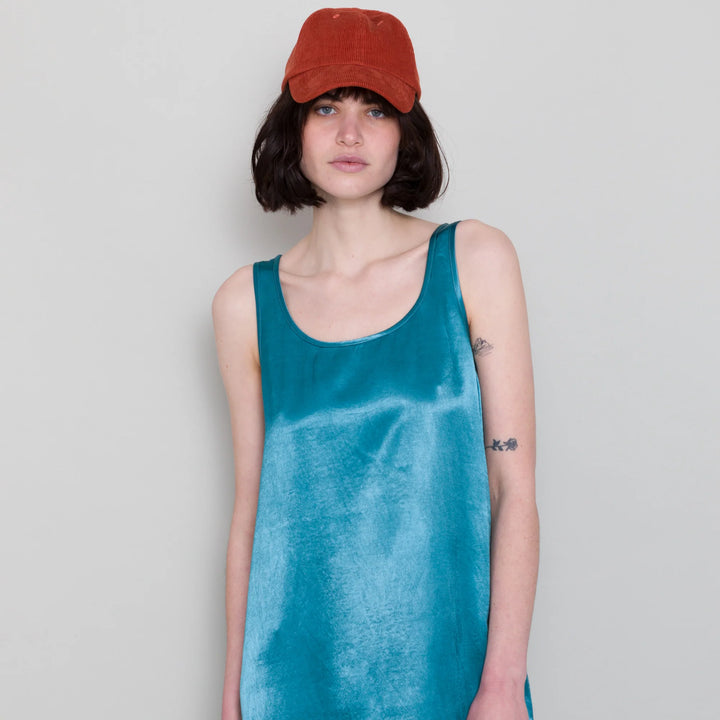 Slip Dress - Verdigris Satin