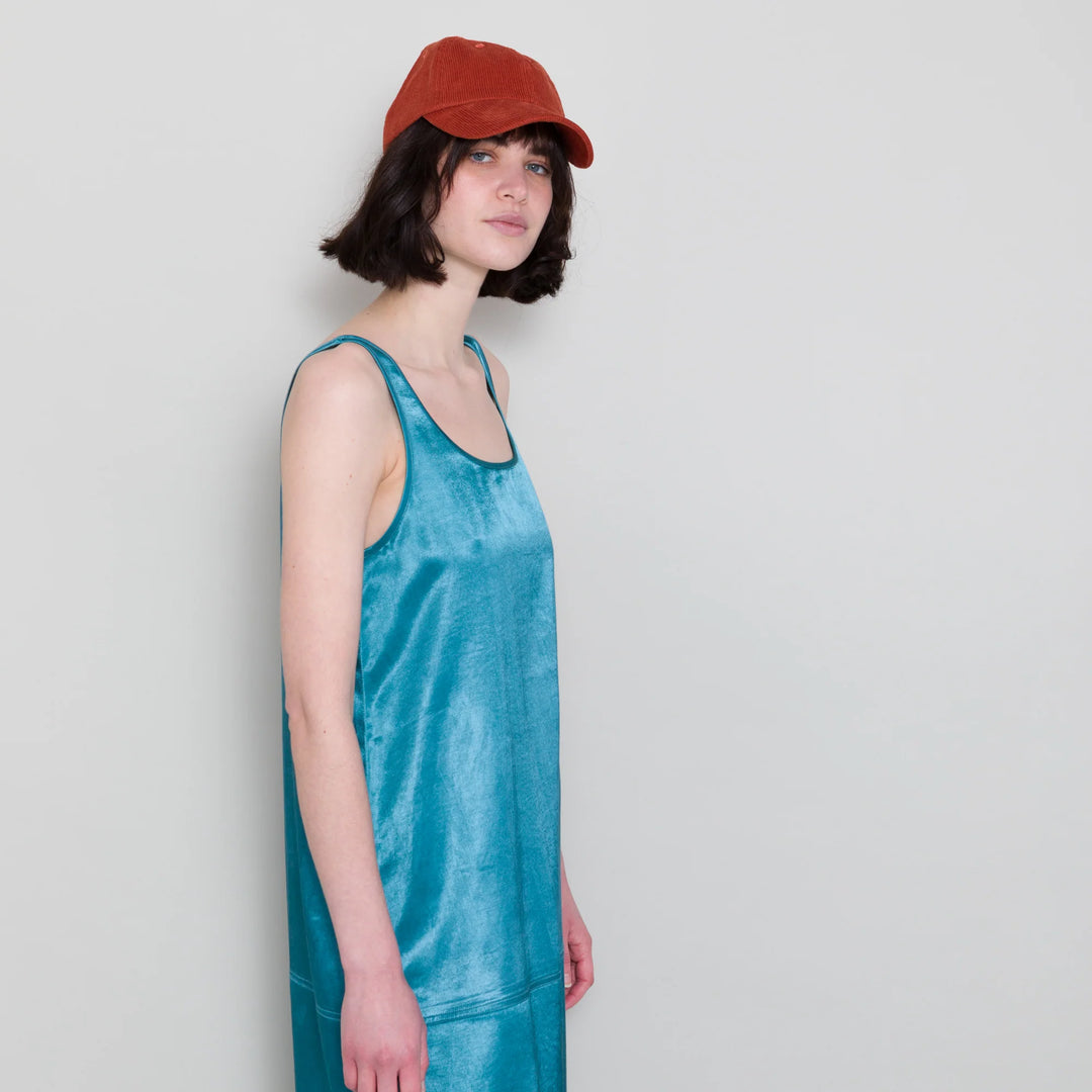 Slip Dress - Verdigris Satin