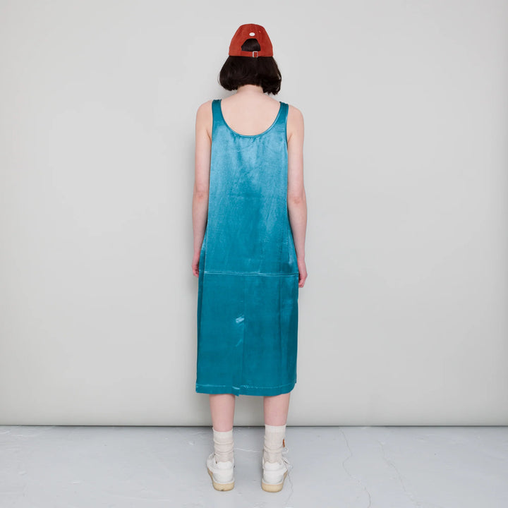 Slip Dress - Verdigris Satin