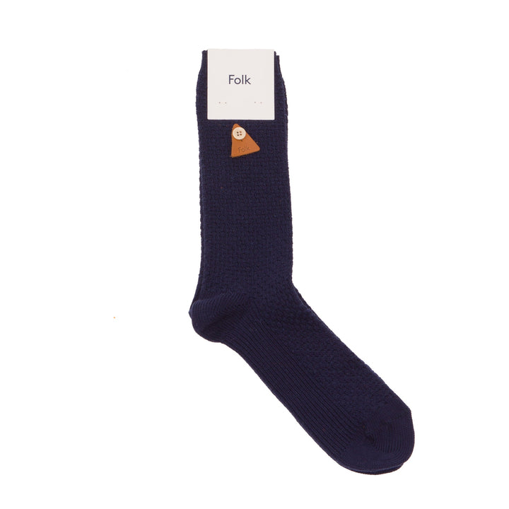 Waffle Socks -  Navy