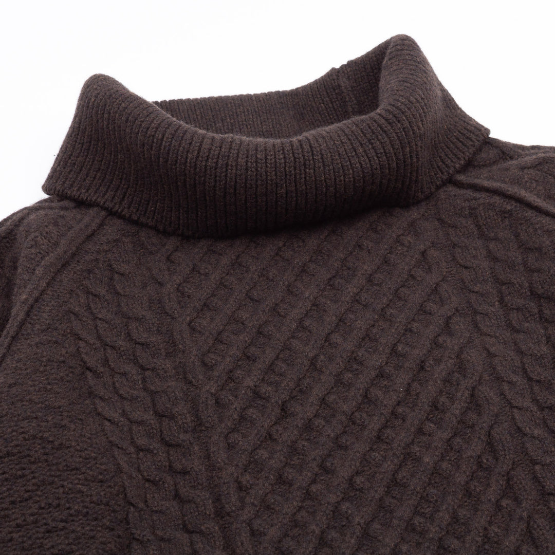 Aran Cable Knit - Espresso