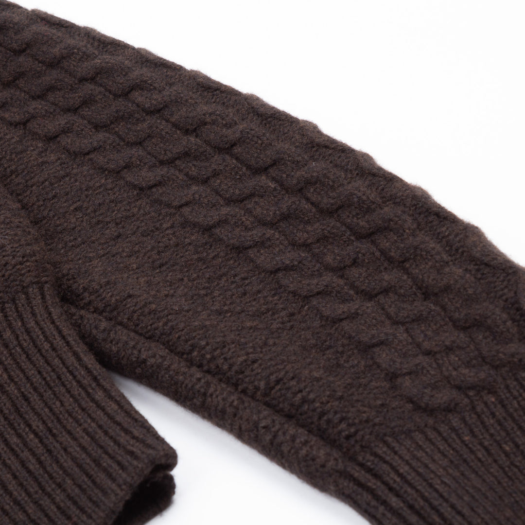 Aran Cable Knit - Espresso