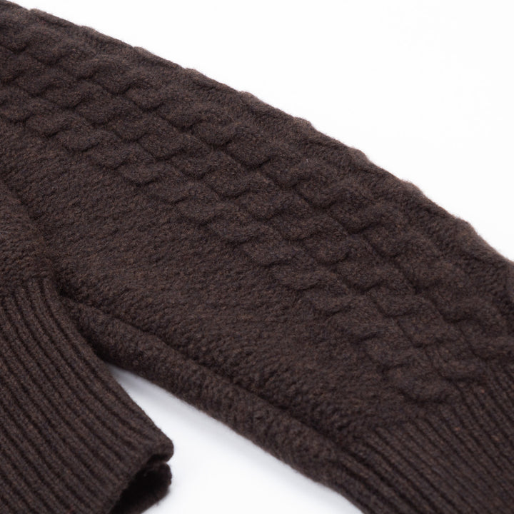 Aran Cable Knit - Espresso