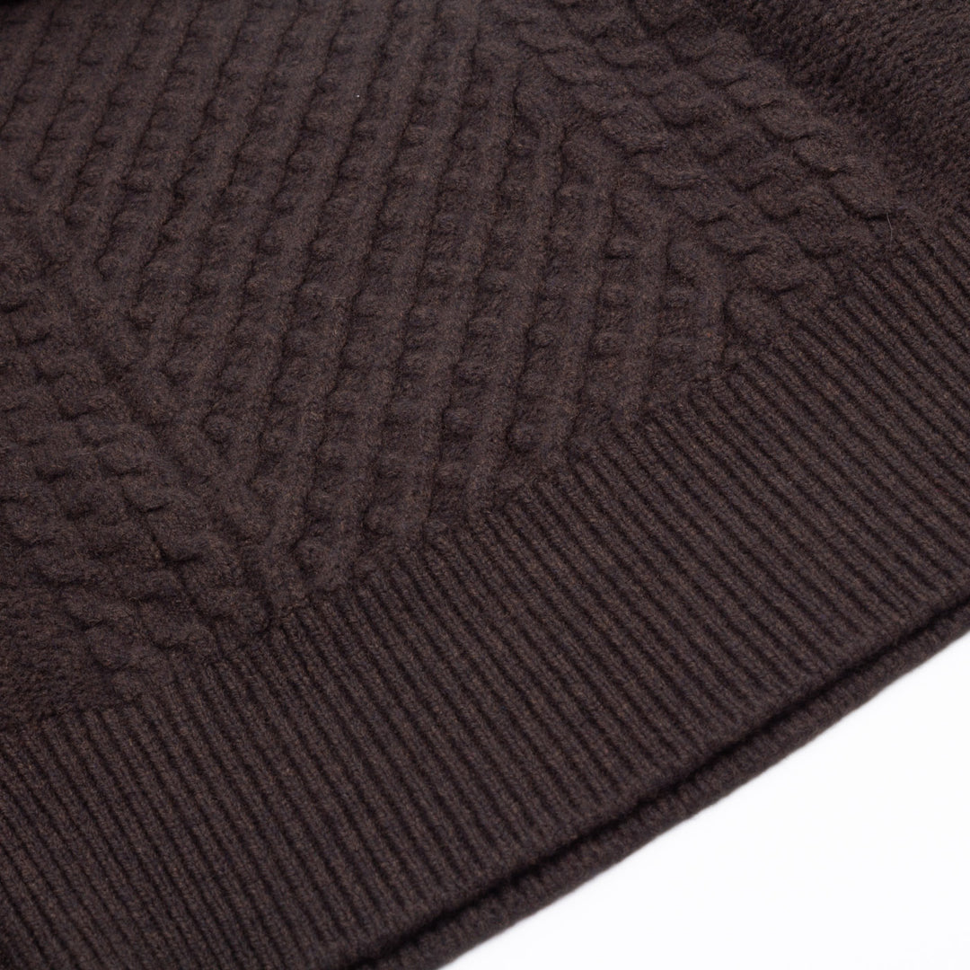 Aran Cable Knit - Espresso