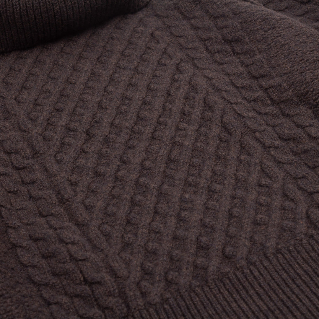 Aran Cable Knit - Espresso