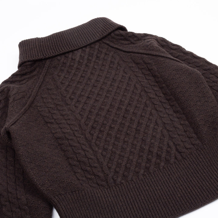 Aran Cable Knit - Espresso