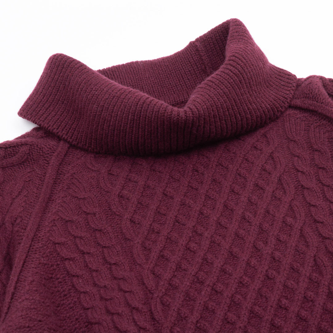 Aran Cable Knit - Merlot